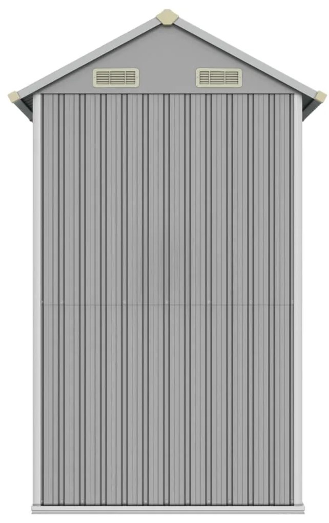 Abrigo de jardim 192x152,5x237 cm aço galvanizado cinza-claro