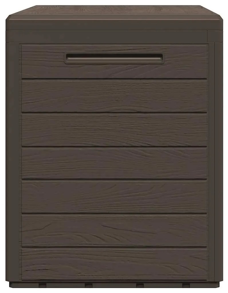 Caixa de arrumação de jardim 78x44x55 cm castanho