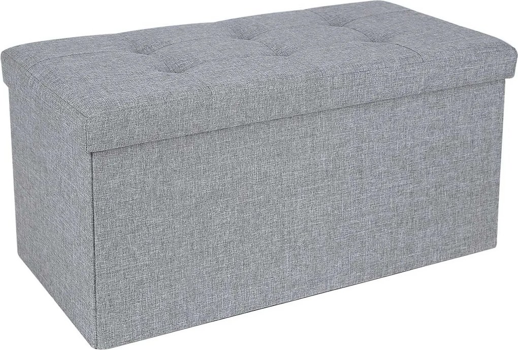 Banco de arrumação ou entrada 76 x 38 x 38 cm Cinzento claro