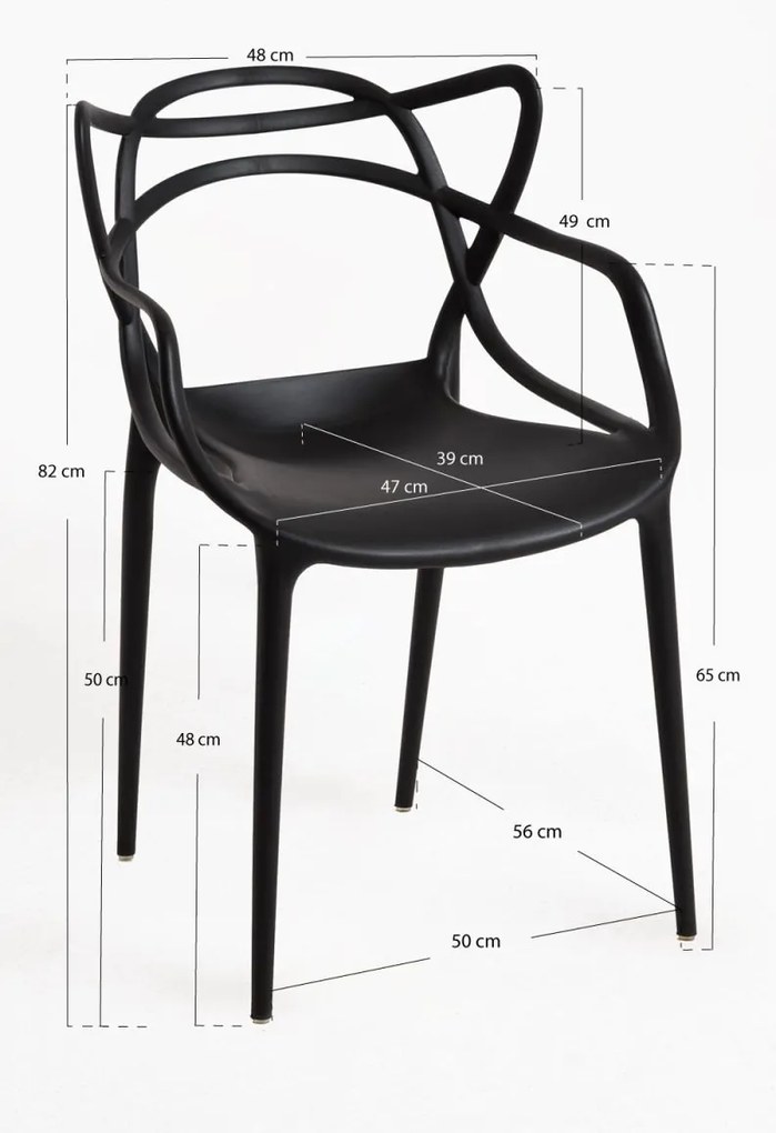 Pack 4 Cadeiras Korme - Preto