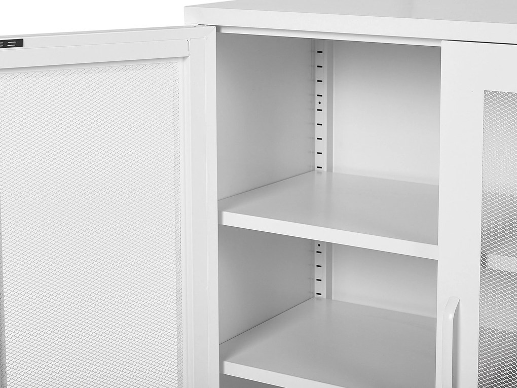 Aparador com 2 portas em metal branco WAKATIPU Beliani