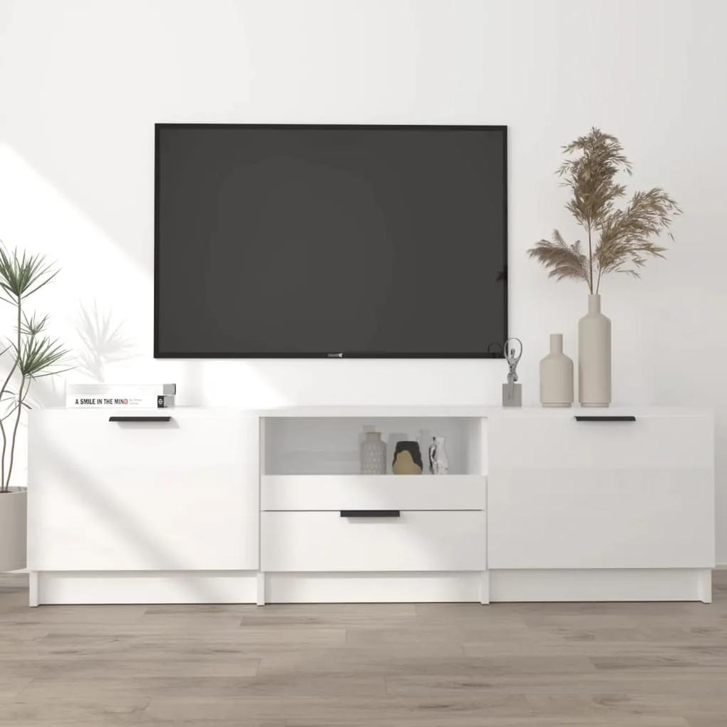 Móvel de TV Flix de 140cm - Branco Brilhante - Design Moderno