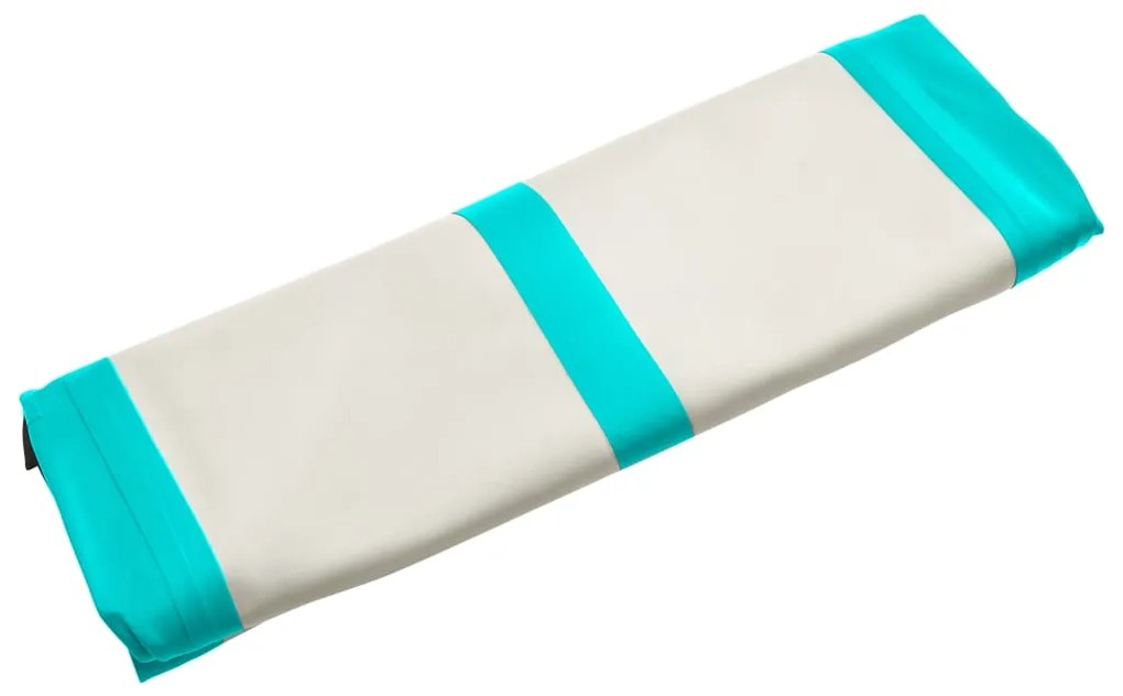 Colchão de ginástica insuflável c/ bomba 600x100x15cm PVC verde