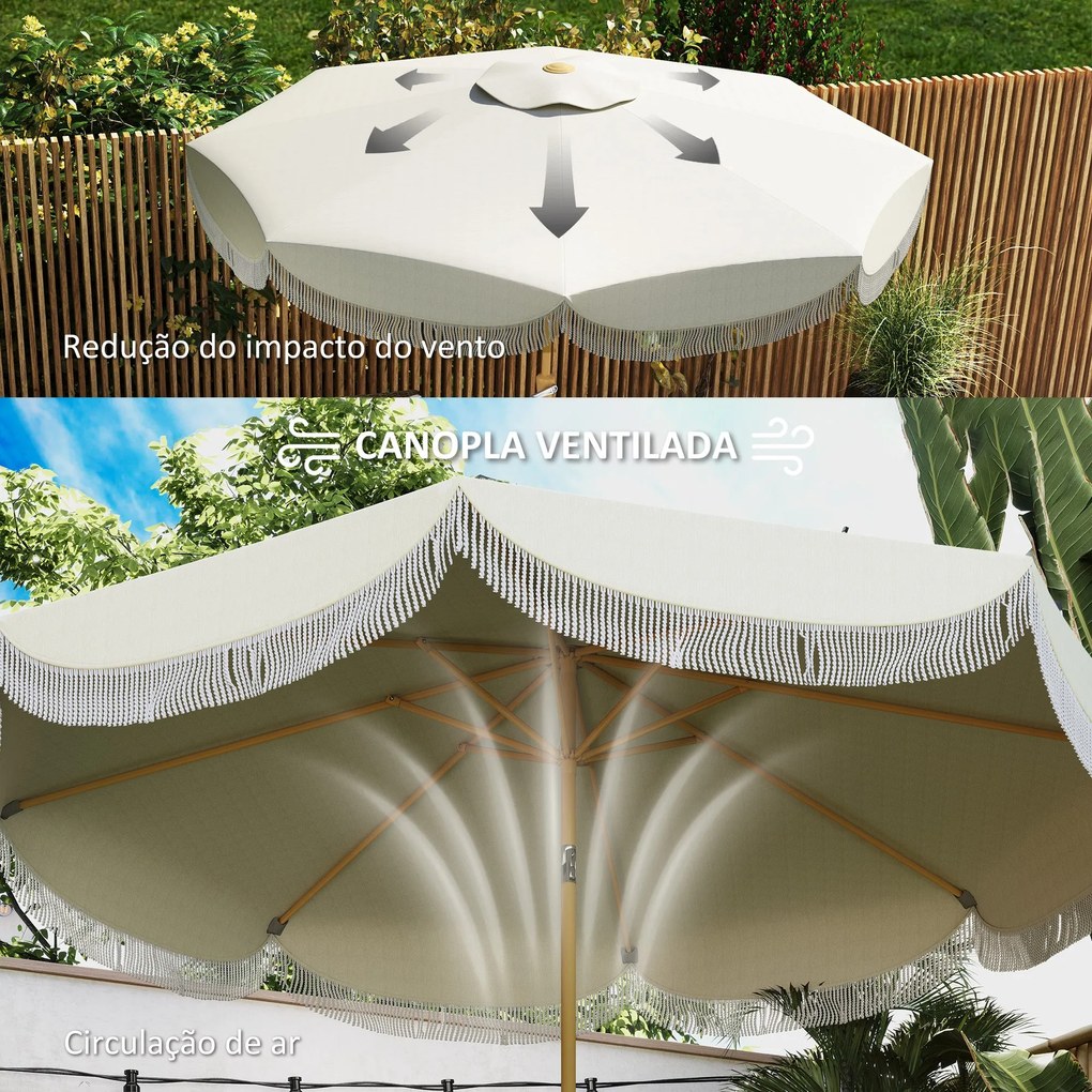 Chapéu de Sol de Jardim Ø269 cm Chapéu de Sol de Exterior com Ângulo A
