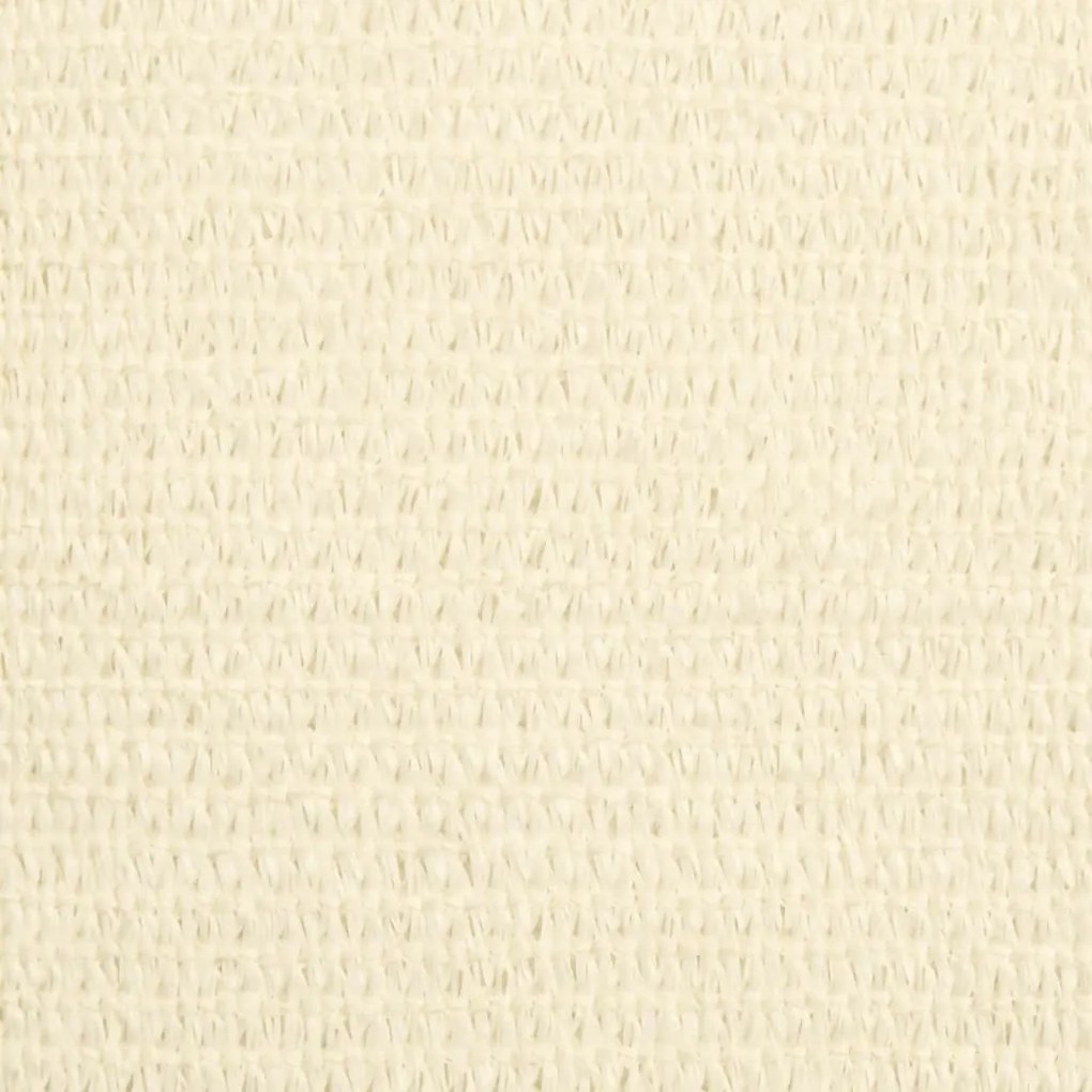 Para-sol estilo vela 160 g/m² 2,5x2,5x3,5 m PEAD cor creme