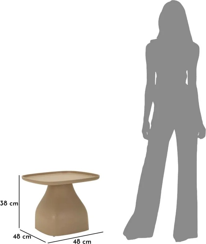 MESA DE APOIO CINZA 48X48X38 CM