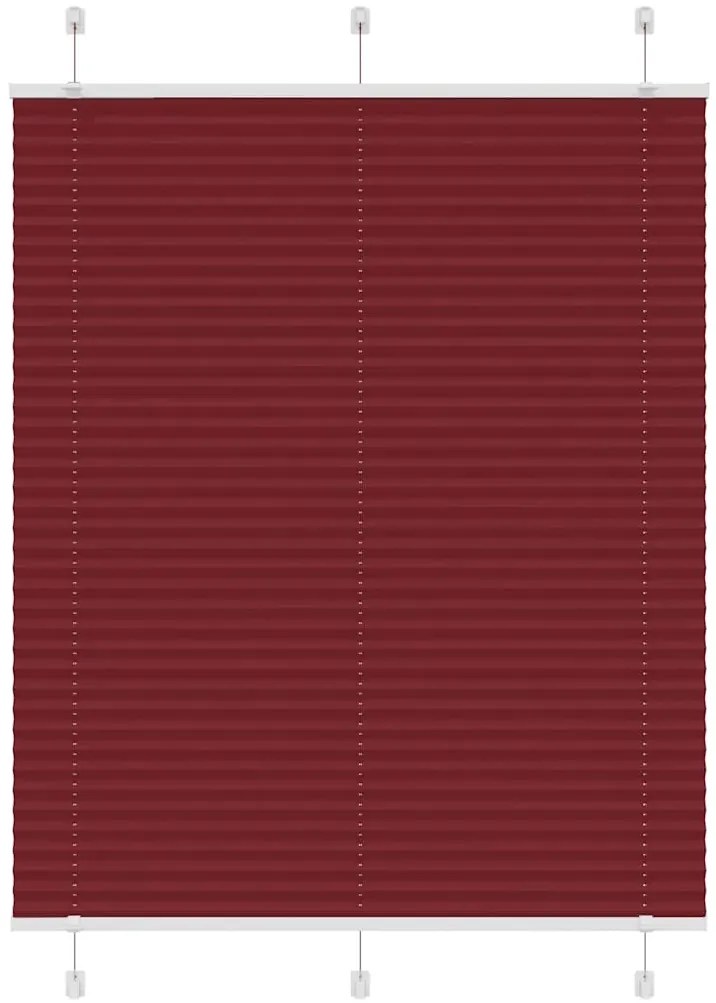 Plissado Cego Bordéus Vermelho 105x150 cm Largura Tecido