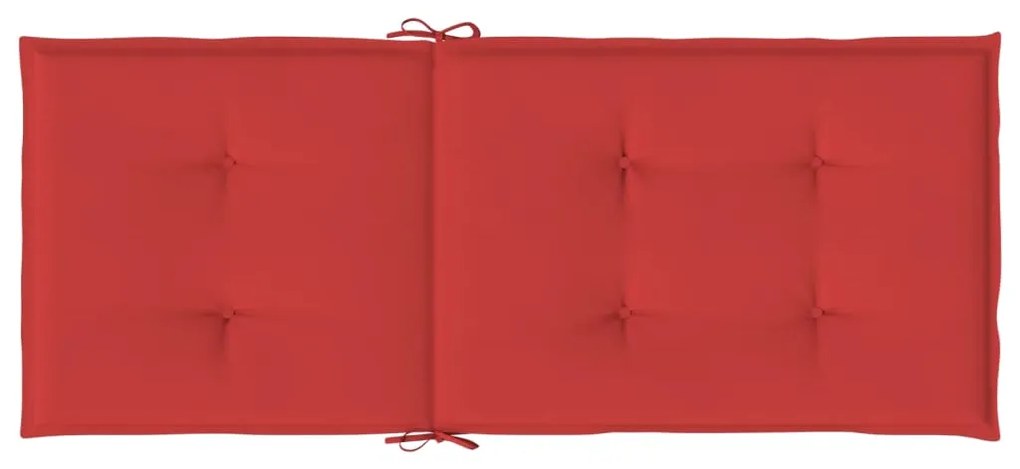 Almofadões para cadeiras altas de jardim 6 pcs tecido vermelho