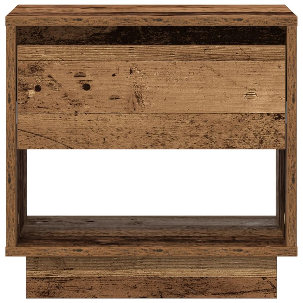 Criado-mudo vidaXL 2 pcs Madeira Velha 45x34x45 cm Madeira de engenhar