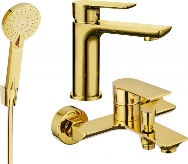 Mexen Alfa R40 conjunto de banheira, dourado - 745703R40-50