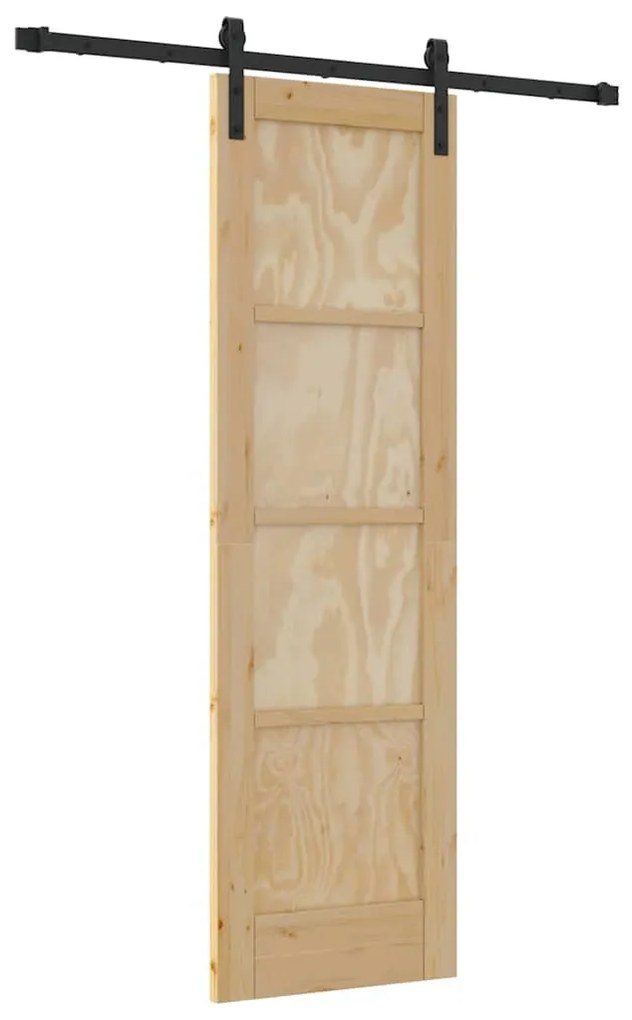Porta Deslizante com Conjunto de Ferragens 61x198.5 cm Madeira Maciça