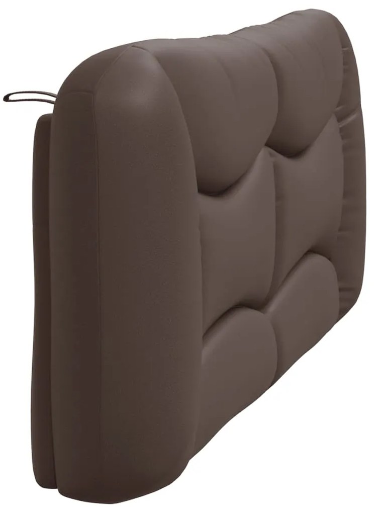 Almofadão de cabeceira 180 cm couro artificial castanho