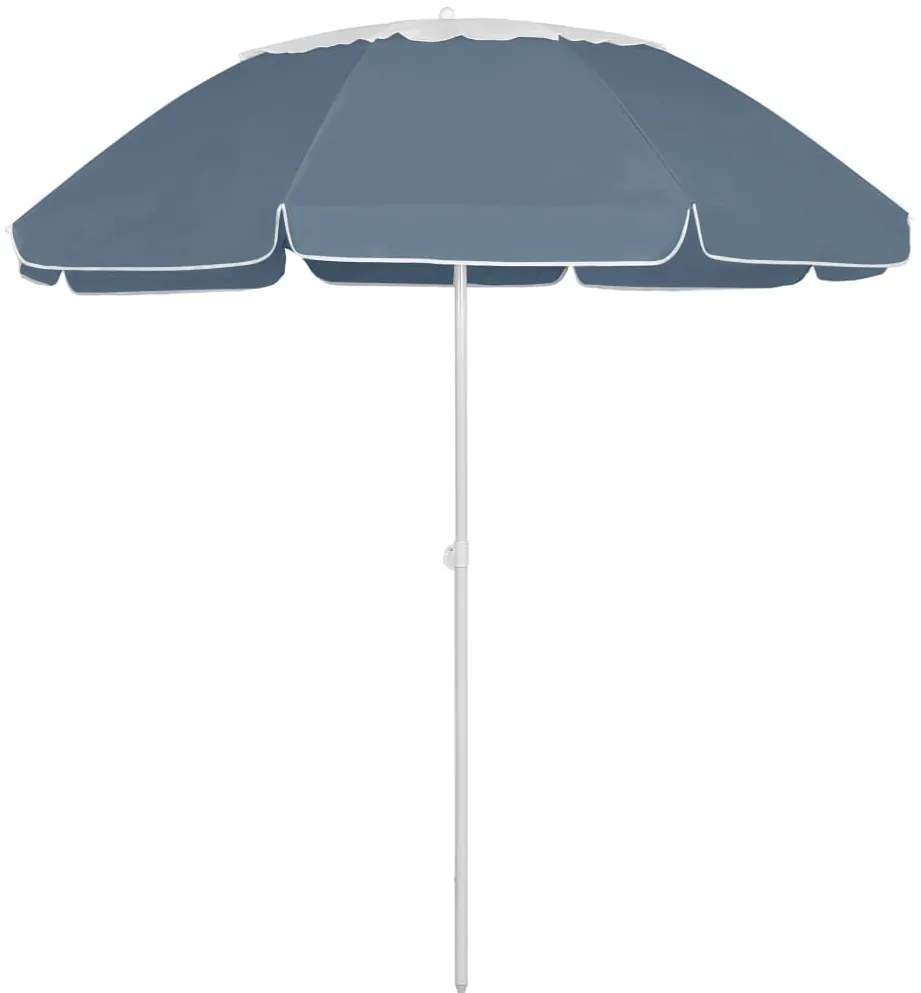 vidaXL Guarda-sol de praia 300 cm azul