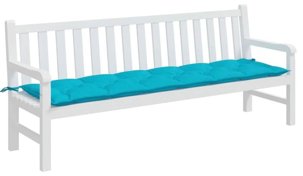 Almofadão p/ banco de jardim 200x50x7 cm tecido turquesa