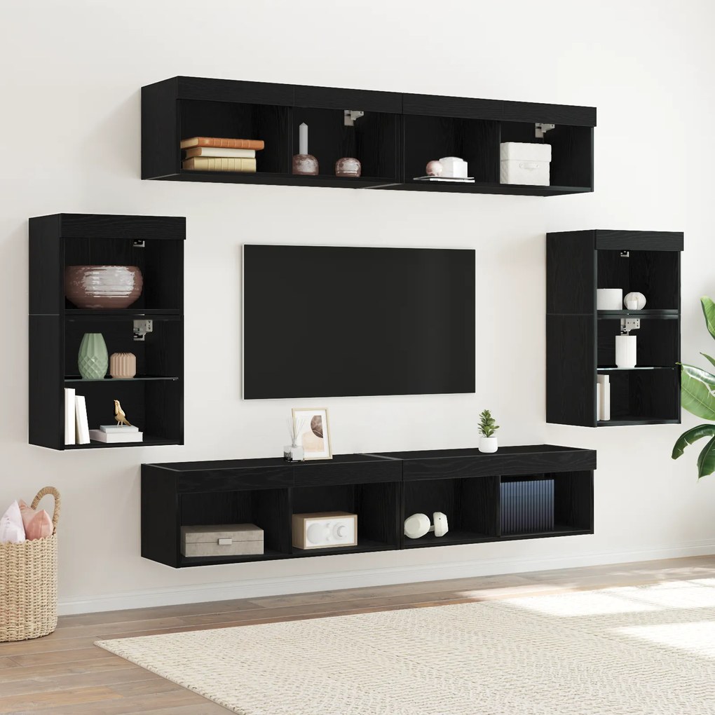 Prateleira Flutuante vidaXL 2 pcs Carvalho Preto 40x28,5x40 cm Madeira de Engenharia