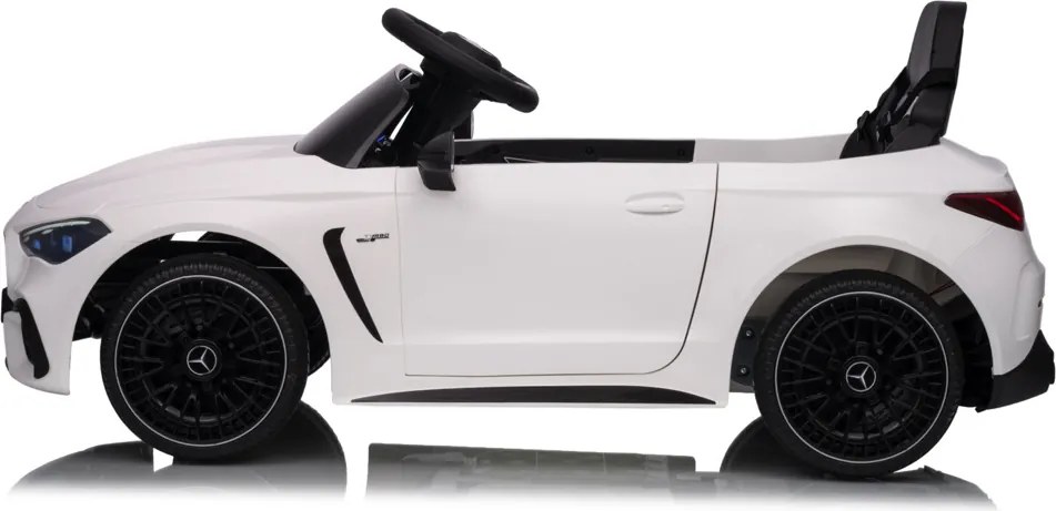 Carro elétrico para crianças AMG CLE 53 12V, Pneus em borracha maciça, bancos em pele sintética Branco