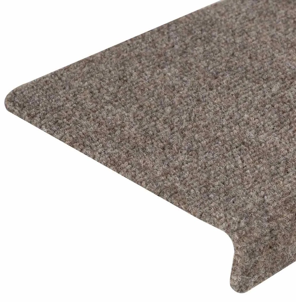 Tapetes de escada autoadesivos 30 pcs 65x21x4 cm creme