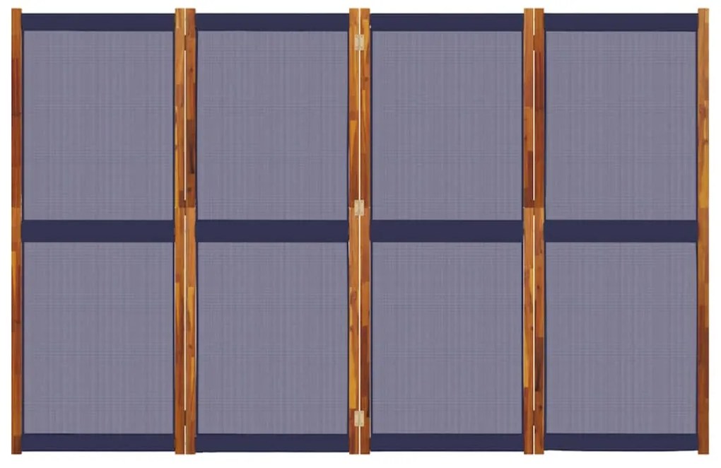 Divisória/biombo com 4 painéis 280x180 cm azul escuro