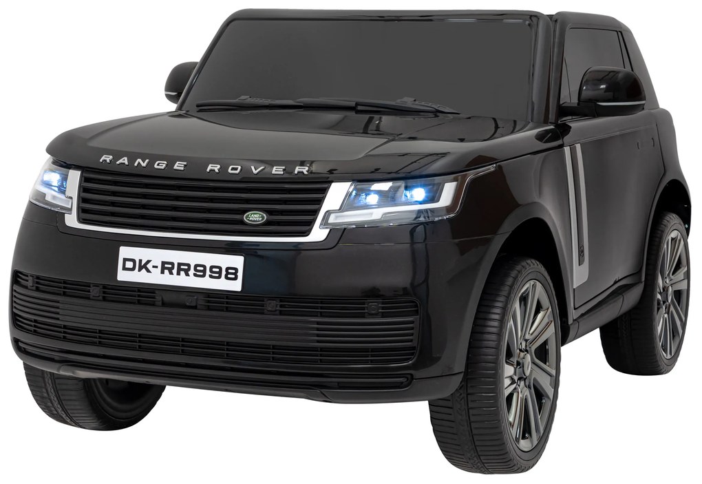 Carro elétrico para Crianças 2 Lugares Range Rover SUV Lift 12V 4x4 Rodas Espuma EVA, Assento couro ecológico Preto