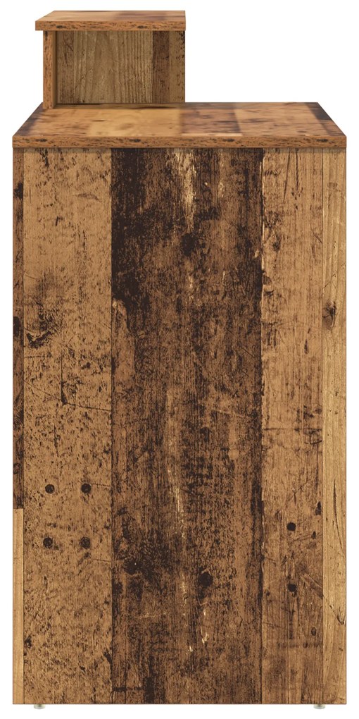 Mesa com Armazenamento Madeira Envelhecida 120.5x44x88.5 cm Derivados