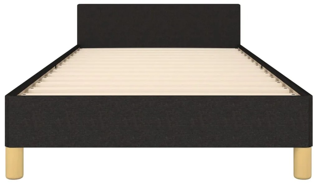 Estrutura de cama sem colchão 90x200 cm tecido preto