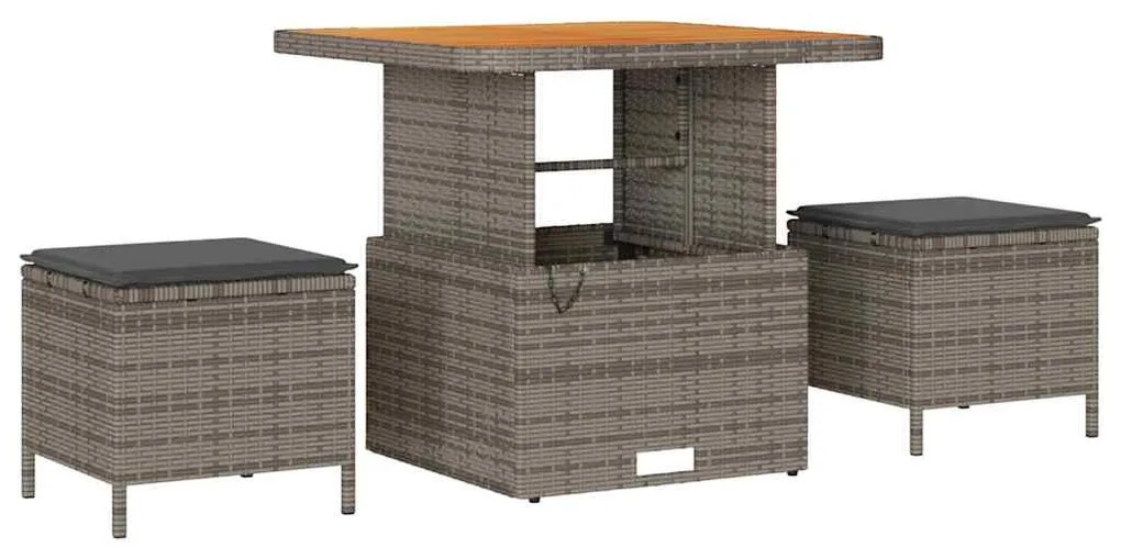 Conjunto de Sofá de Jardim de 8 Peças com Almofadas Cinza
