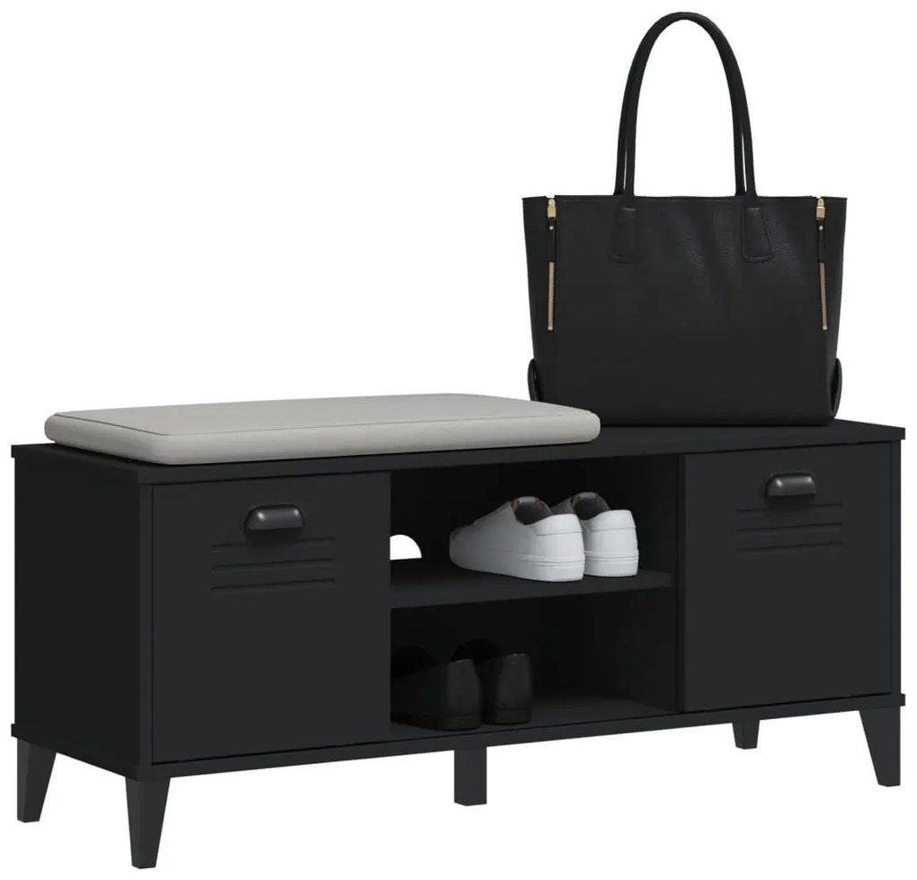 Sapateira VIKEN 106x35x45 cm derivados de madeira preto