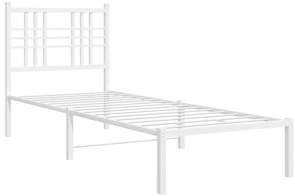 Estrutura de cama sem colchão com cabeceira 75x190 cm branco