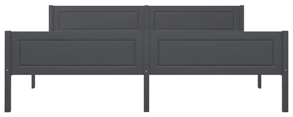 Estrutura de cama 180x200 cm pinho maciço cinzento