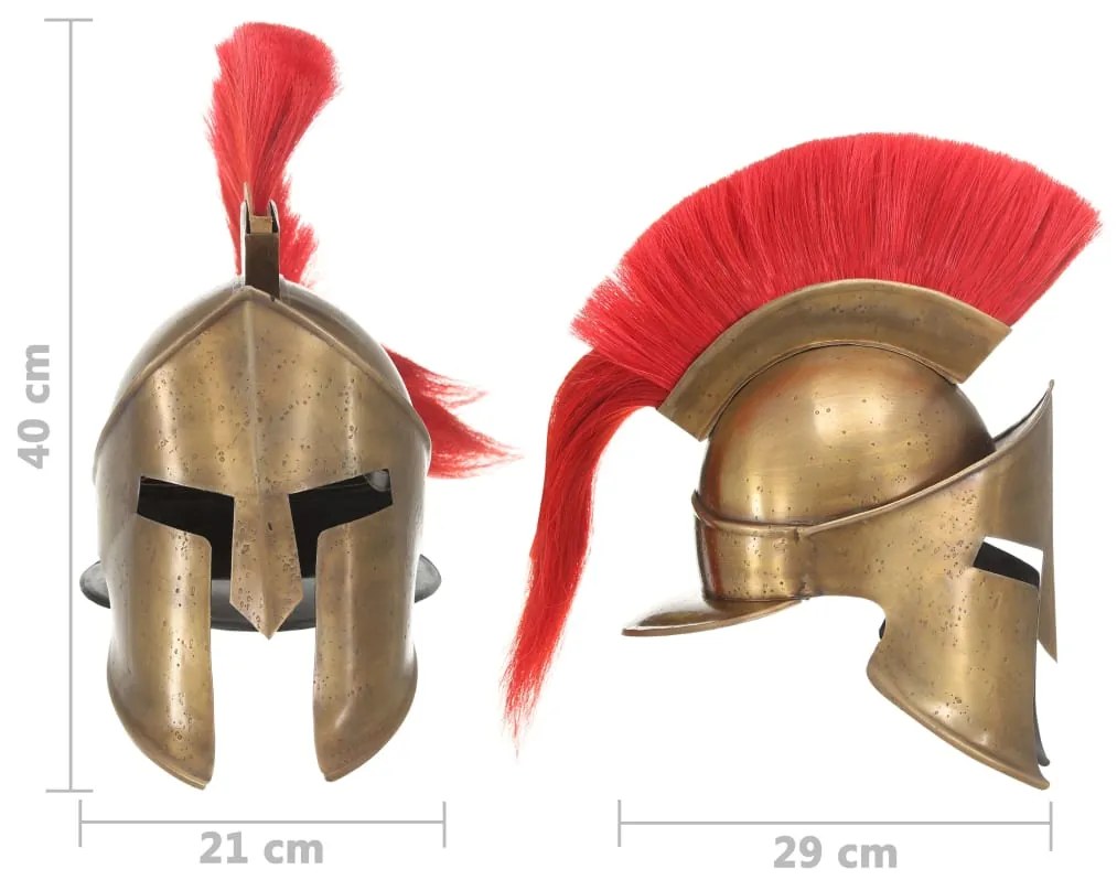 Capacete de soldado grego réplica LARP aço bronze