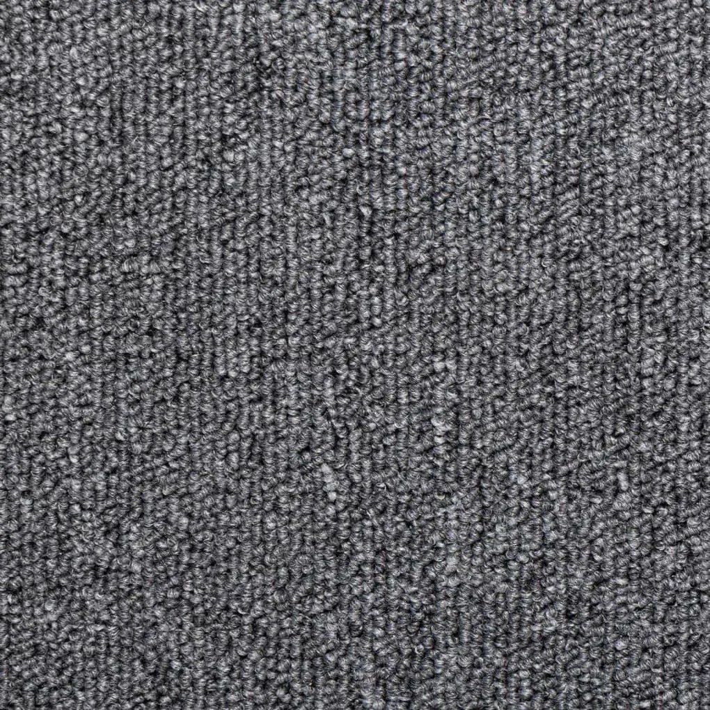 Tapete/carpete para degraus 15 pcs 65x21x4 cm cinzento-escuro