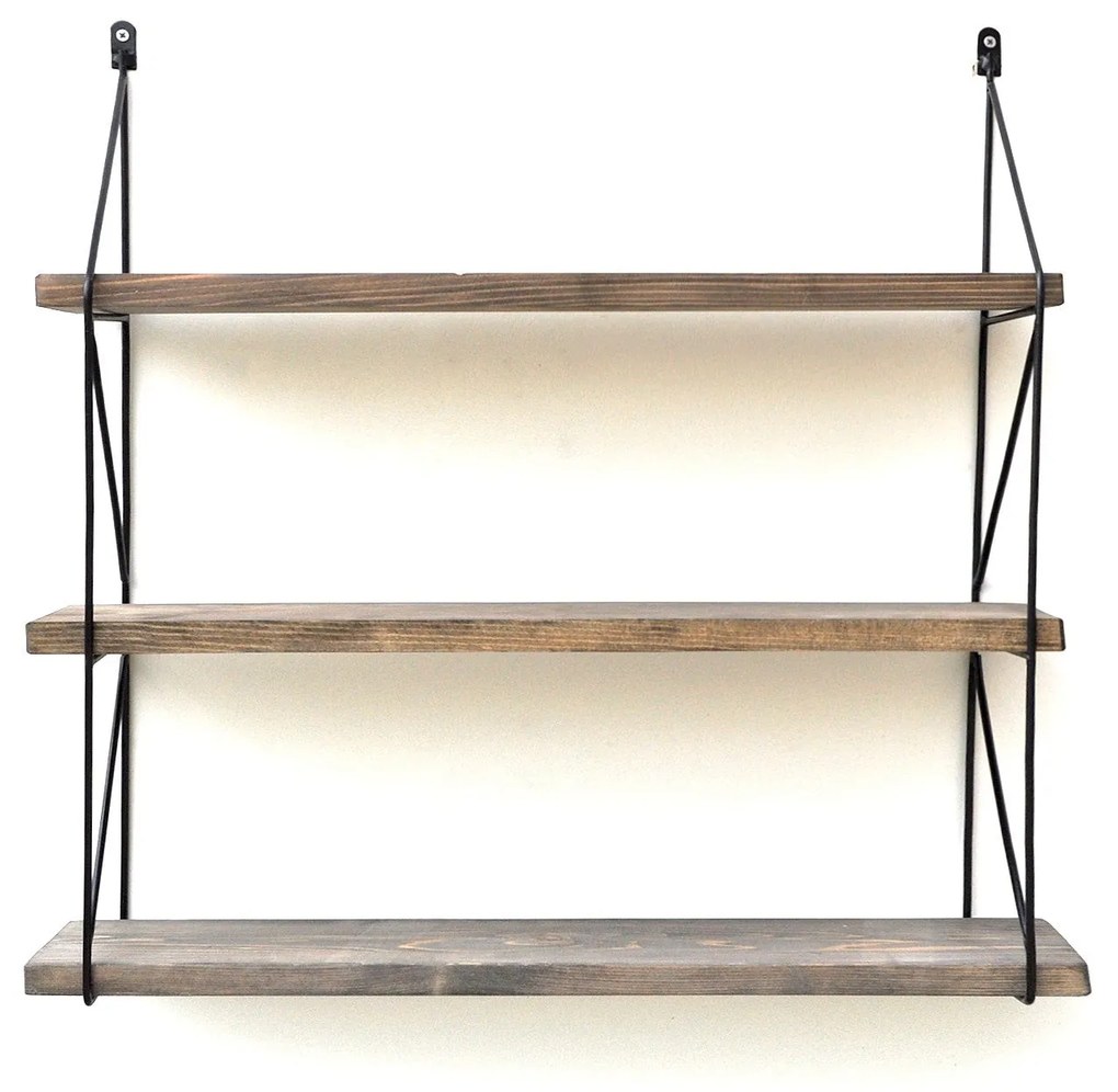 Prateleira Decorativa de Madeira Wr040 – Nogueira Preta – 60x15x55 cm