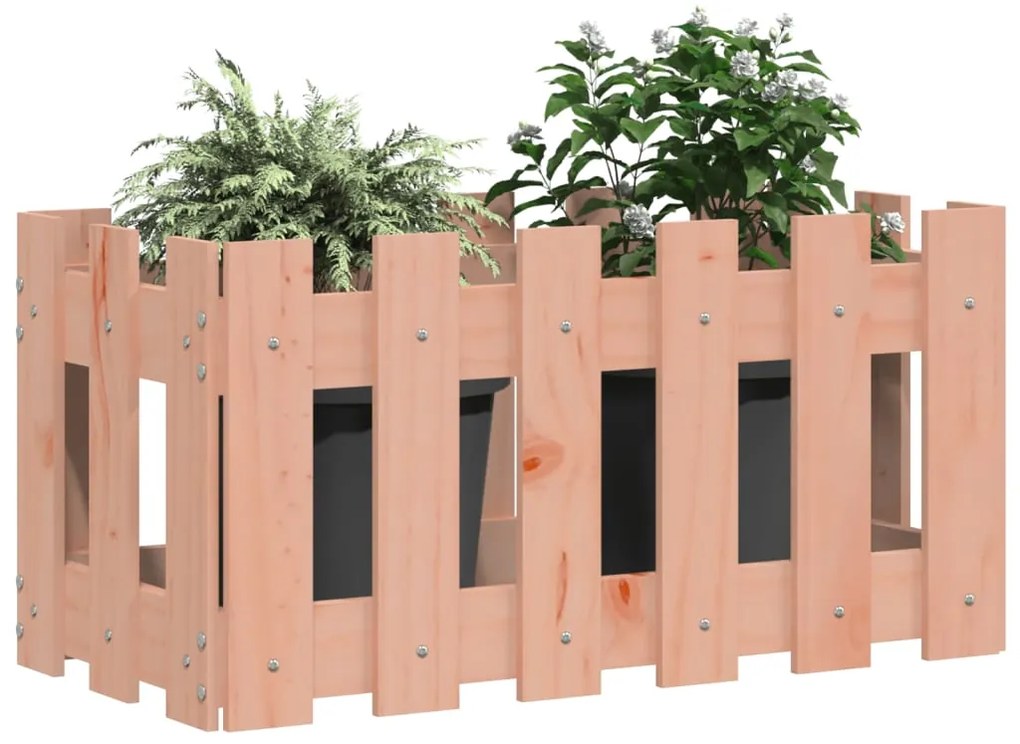 Vaso jardim c/ design cerca 60x30x30 cm madeira douglas maciça