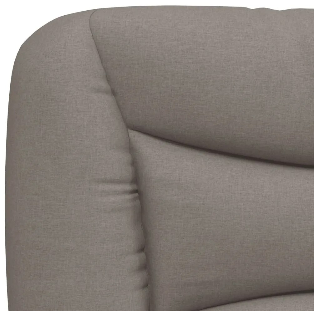 Cama com colchão 200x200 cm tecido cinzento-acastanhado