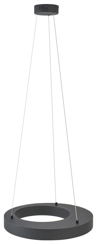 Candeeiro suspenso moderno preto 50cm incl. LED regulável em 3 níveis - Organici Moderno