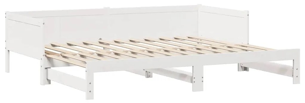 Sofá-cama com gavetão e gavetas sem colchão 80x200 cm branco