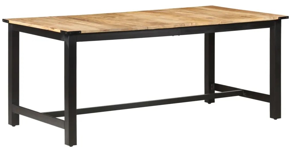Mesa de jantar 180x90x76 cm madeira de mangueira maciça áspera