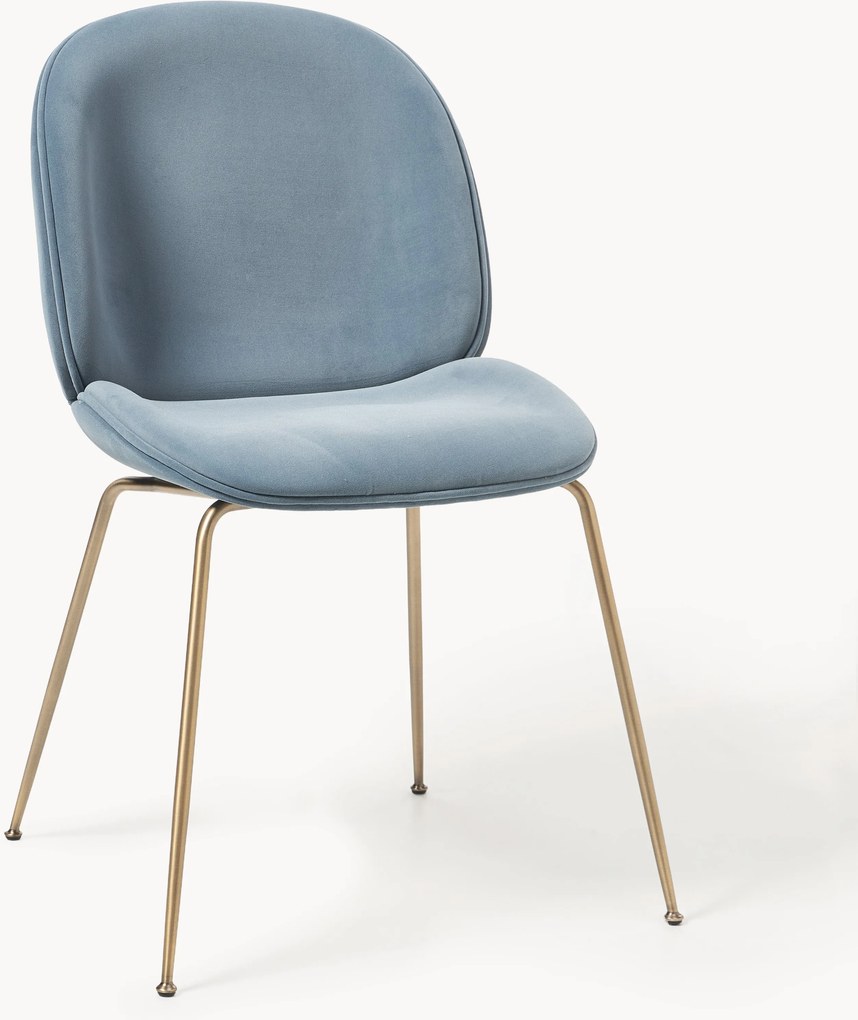 WESTWING x GUBI, Cadeira de jantar em veludo Beetle by Delia Lachance