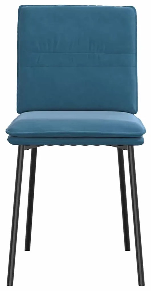 Cadeiras de jantar 2 pcs veludo azul