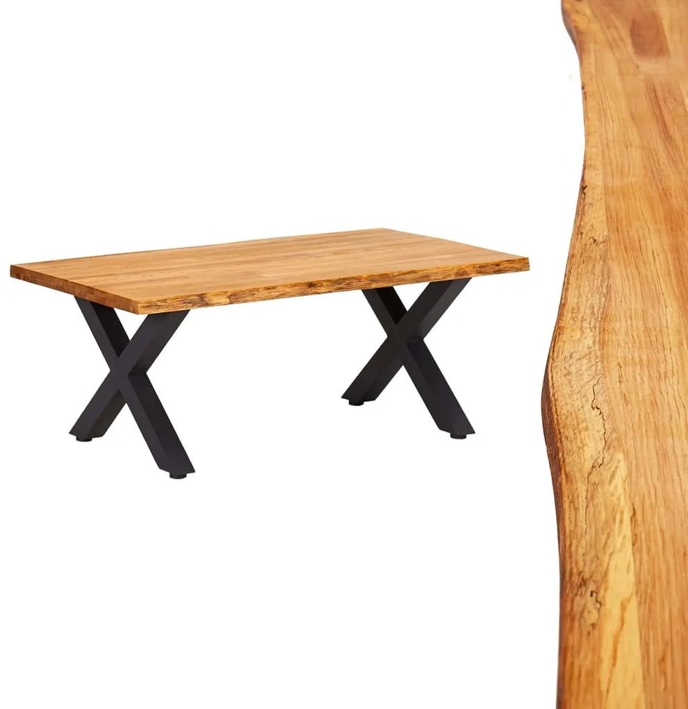 Mesa de centro 100x60x45 cm madeira de carvalho maciça