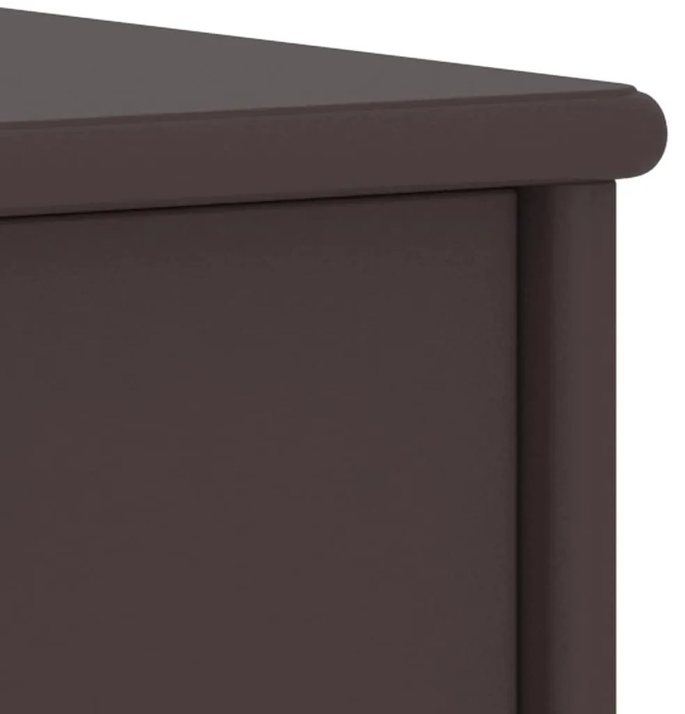 Mesa de cabeceira 35x30x40 cm pinho maciço castanho-escuro