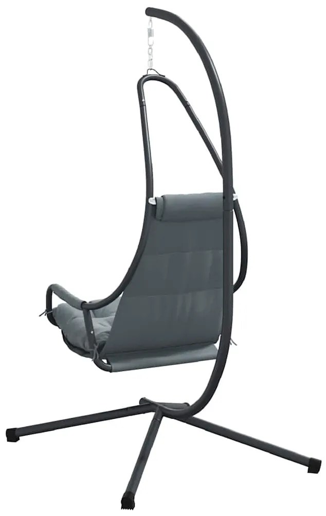 Cadeira Suspensa com Suporte e Almofada Antracite