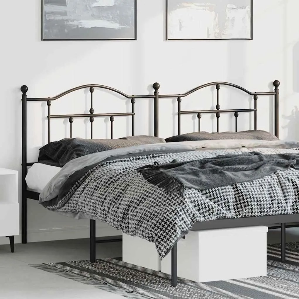 Cabeceira de cama 180 cm metal preto