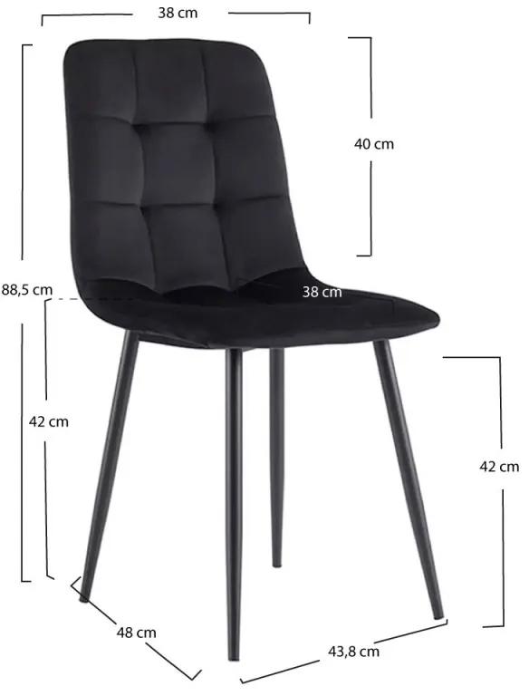 Cadeira Stuhl Veludo - Preto