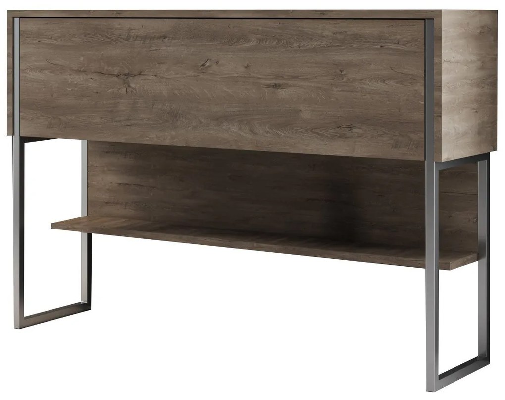 Cômoda Luxe – Prateada e Nogal – 120 x 80 x 30 cm