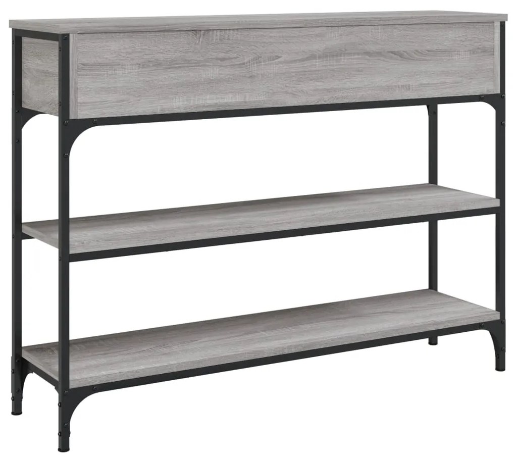 Mesa consola 100x25x75 cm derivados de madeira cinzento sonoma