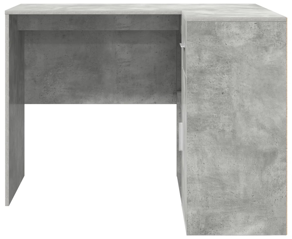 Mesa de Canto Cinza Concreto 102x88x75 cm Madeira Engenheirada
