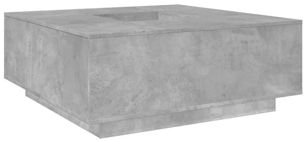Mesa de centro 100x100x40 cm derivados madeira cinzento cimento