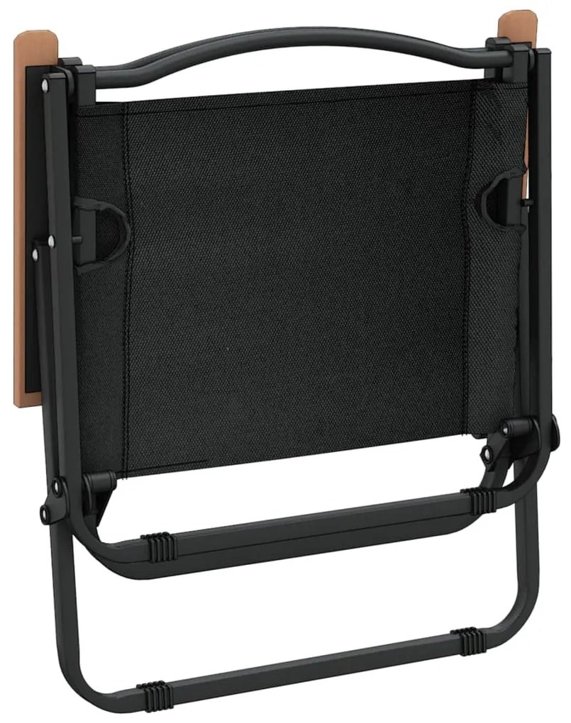 Cadeiras de campismo 2 pcs 54x43x59 cm tecido oxford preto