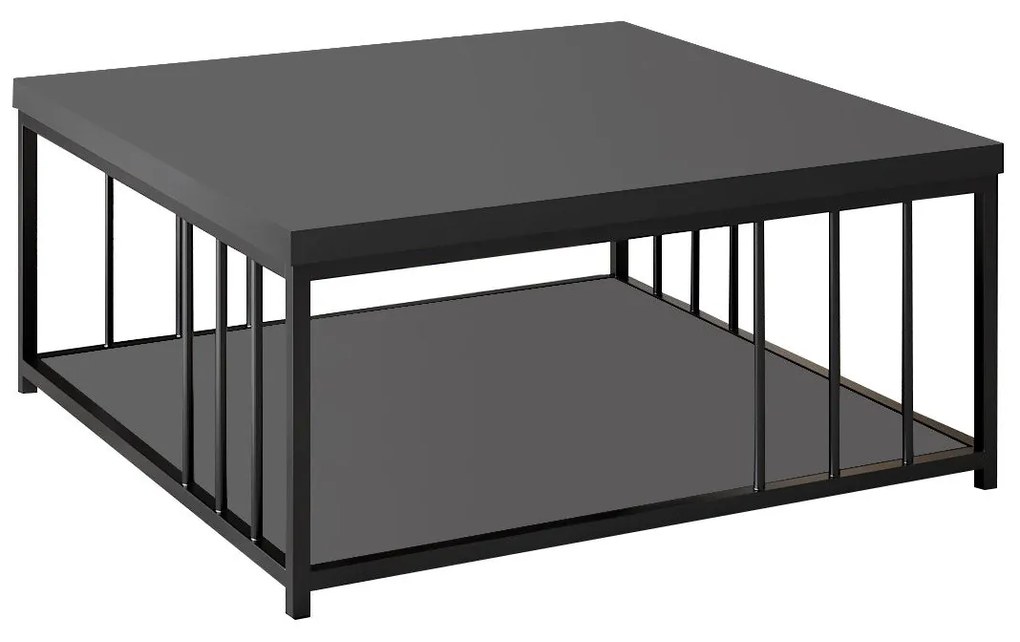 ****  
Mesa de Centro Zenn – Antracite e Preto – 90x90x40 cm

**